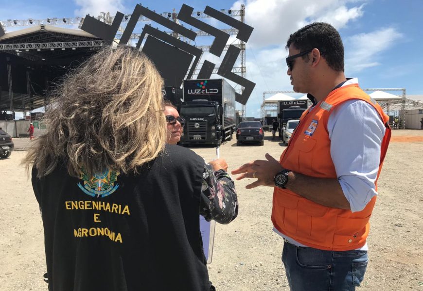 Crea-SE realiza vistoria das estruturas montadas para o Fest Verão Sergipe 2019