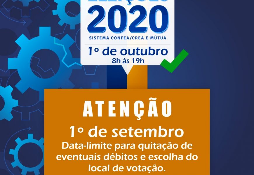 Eleições 2020: Termina em 1º de setembro o prazo para escolha do local de votação