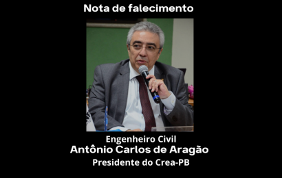 Sistema perde presidente Antonio Carlos de Aragão, do Crea-PB