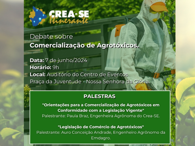 Comercialização de agrotóxicos na pauta do Crea-SE