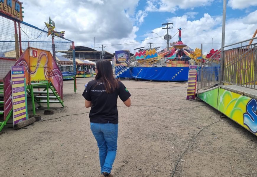 Crea-SE fiscaliza parque de diversão onde jovem caiu de brinquedo no município de Lagarto